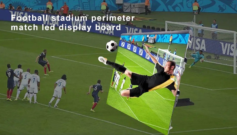 Front Service Football Stadium Perimeter Led Screen Display Custom Anti Collision
