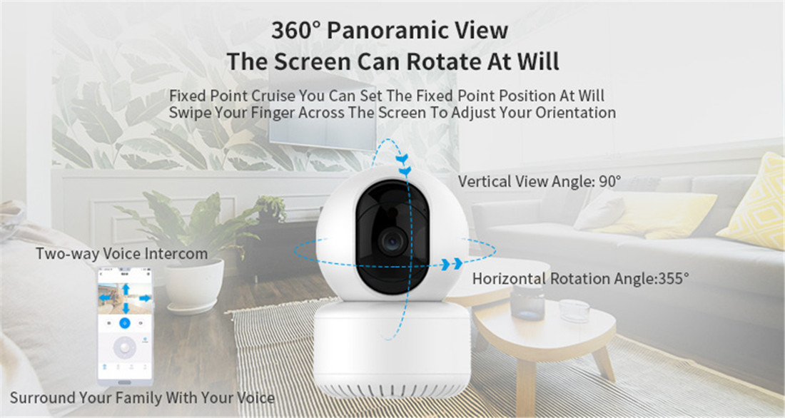 2MP Wireless Indoor Smart Wi-Fi PTZ Camera(US-IW02)