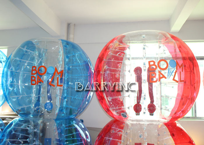 Outdoor Inflatable Kids Toys 1.8M TPU Material Half Blue Bubble Ball / Red Bubble Balls