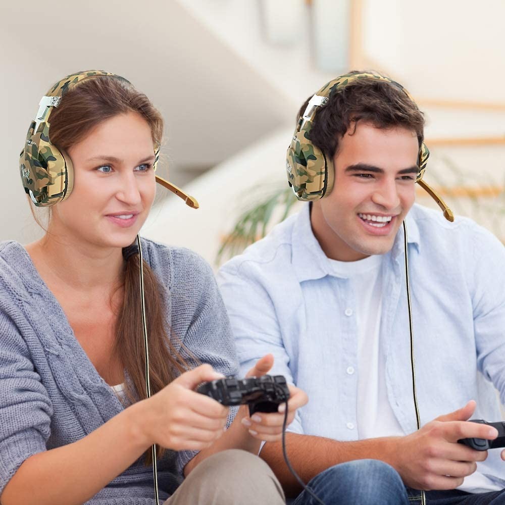 2.2kohm Wired Kotion Each G2600 Camo Gaming Headset