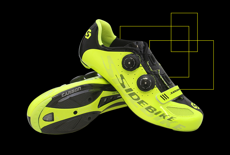 Moistureproof Fluorescent Cycling Shoes , Road Bike Cycling Shoes EVA Insole