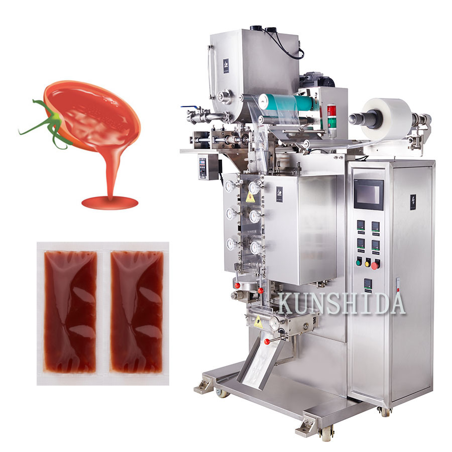 Automatic Honey/Ketchup/Sauce/Oil/Shampoo/Jelly/Liquid Soap/Juice/Tomato Paste Food Sachet Pouch Packaging Machine Filling Sealing Machine Packing Machine