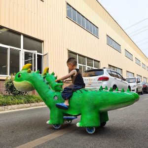 Simulation Animatronic Dinosaur Ride , Walking Remote Control Dinosaur