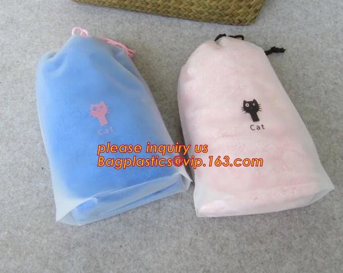 Biodegradable Environment friendly LDPE Plastic bags with DRAWSTRING closure bags, backpack, drawtape bag, essentials