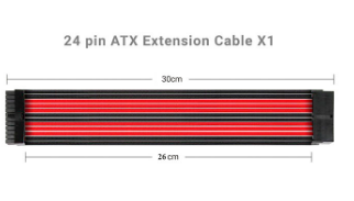 Wholesale18AWG cable sleeving braided Psu male to female extension cable black&red