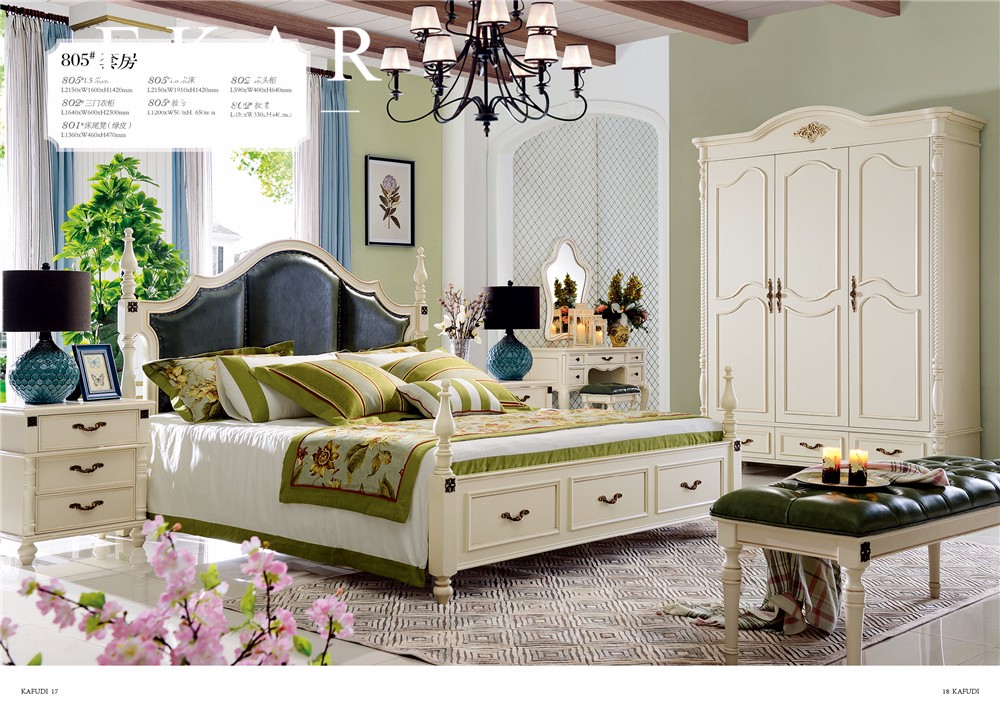 Room Furniture Bedroom Set Latest Wood Double Bed Design With Storage Box