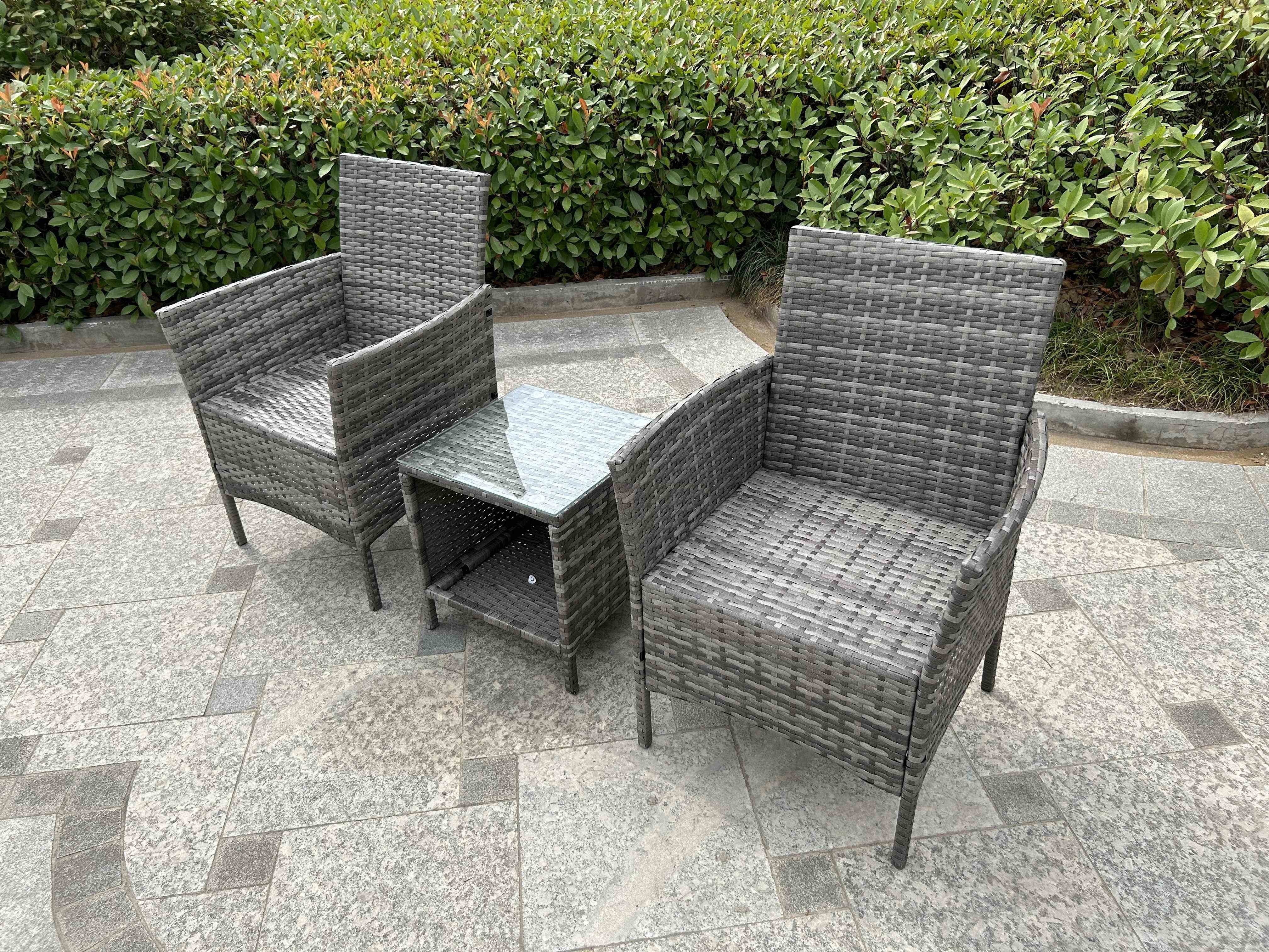 Garden Compact Rattan Table And Chairs Large Outdoor Garden Sets