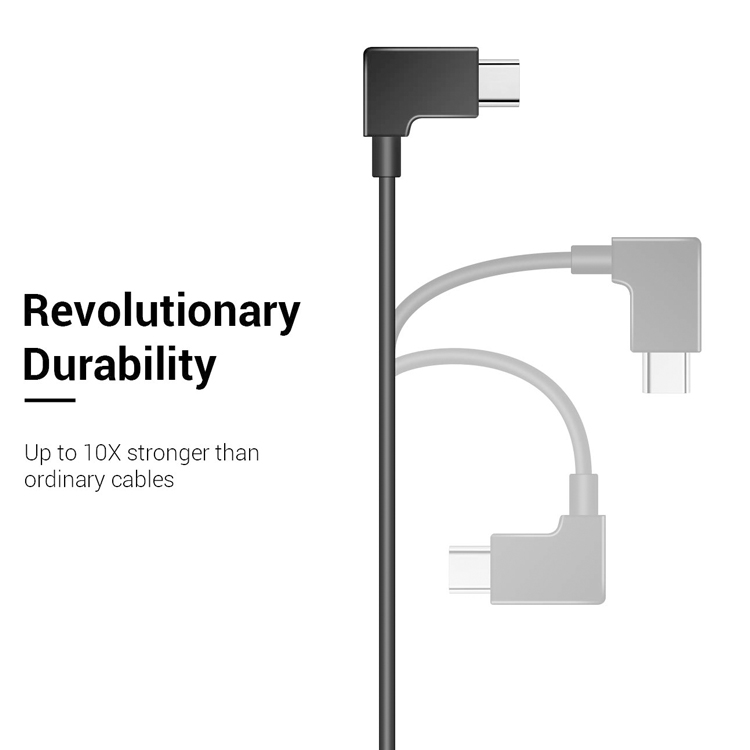 90 Degree Angle Micro B to Type C USB Cable for UAV