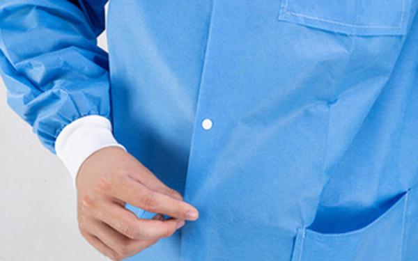 Customised Disposable Medical Lab Coat Long Sleeve Elastic Cuff Unisex