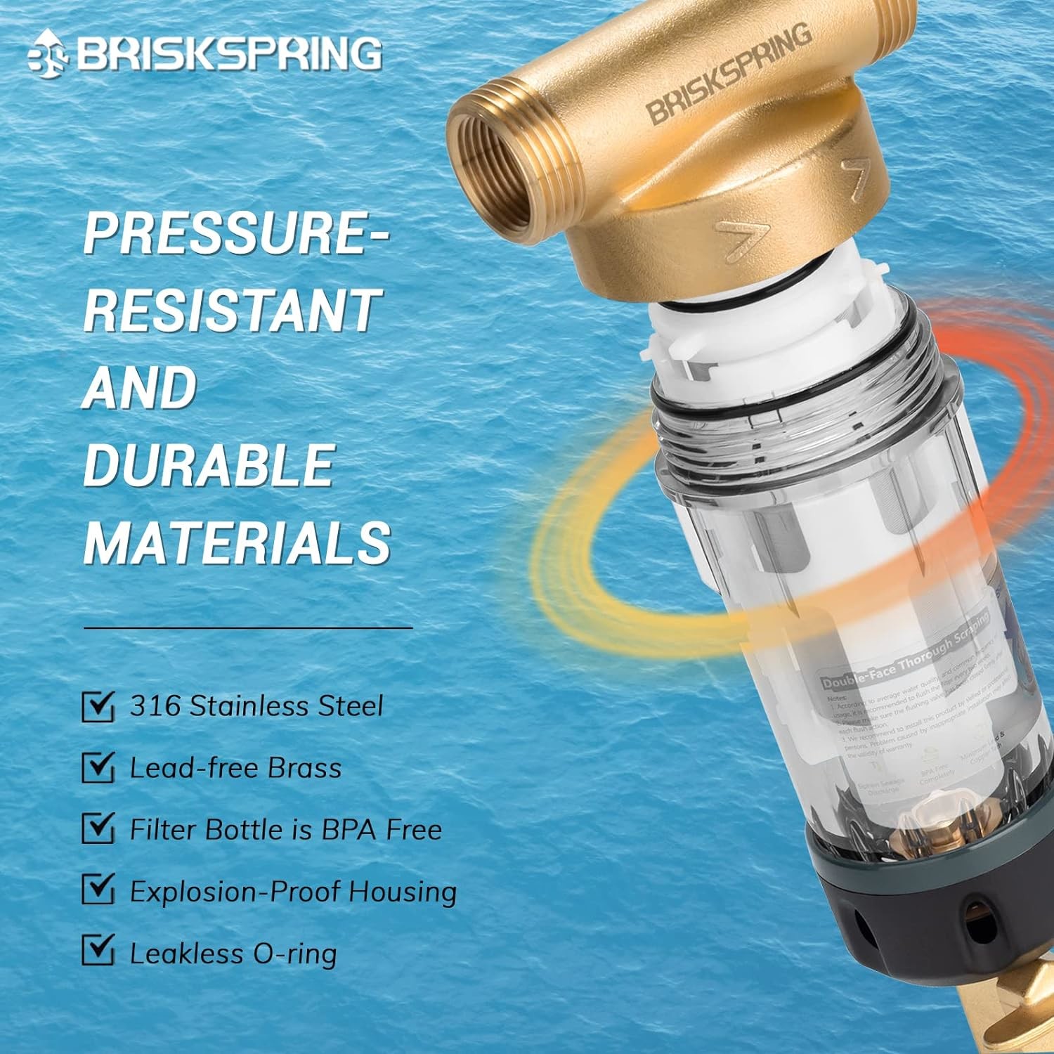 BPA Free Wholehouse Self Flushing Spin-down and Sediment Trapper Filters