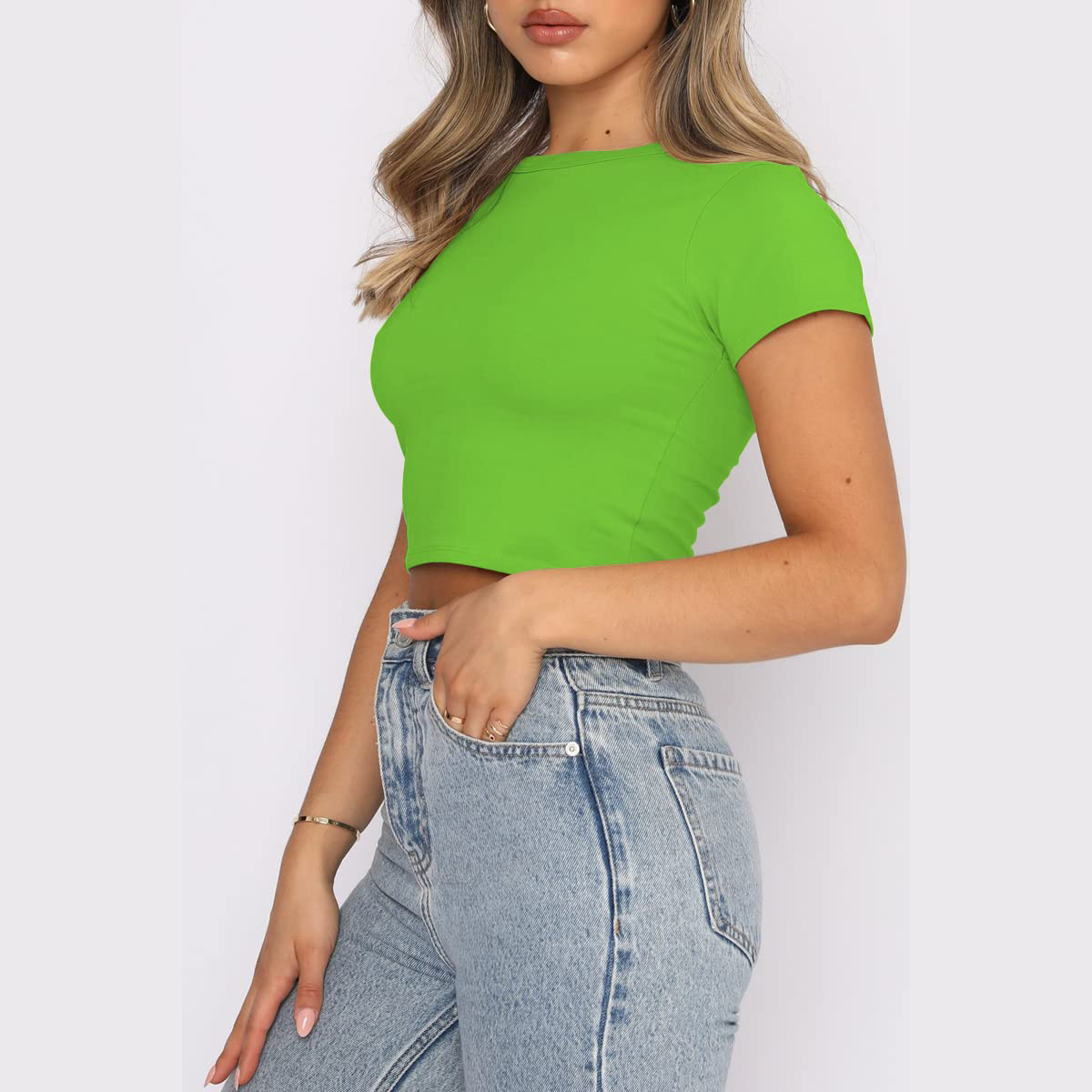 2023 Custom Ladies Girls Crop Tops Tshirt Printing Methods Digital printing or Other