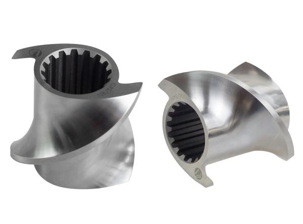 SKD11 Wear resistance DIN Standard Twin Screw Extruder Machine Segments Screw
