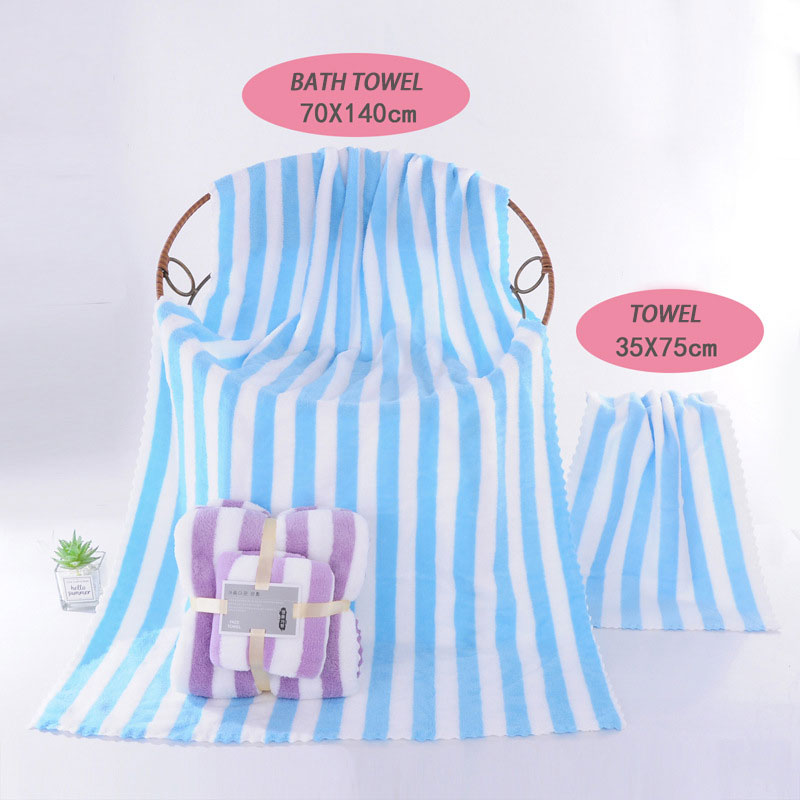 Sell Solid Color Microfiber Coral Fleece Bath Towel for Home