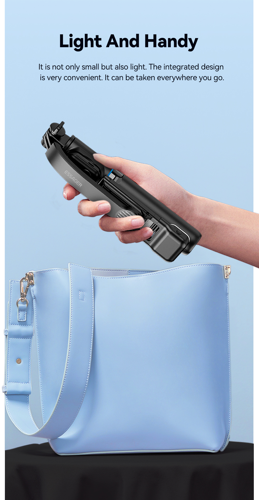 Bluetooth Remote Control Long Selfie Stick Adjustable For Mobile Phones