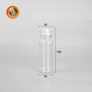 Custom Transparent Plastic Spice Bottles Condiment Shaker Jars 250ml 500ml