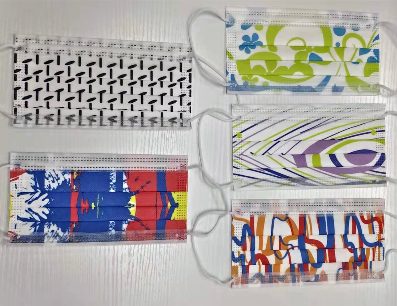 S&J 3 ply disposable printed face mask african custom logo printed medical surgical face mask printed