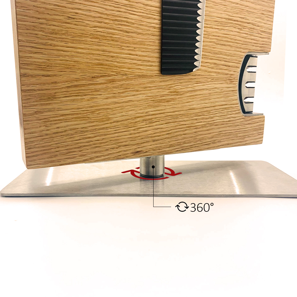 Oak Magnetic Knife Holder Set with Magnetic Holder and Knife Sharpener Sustainable Design