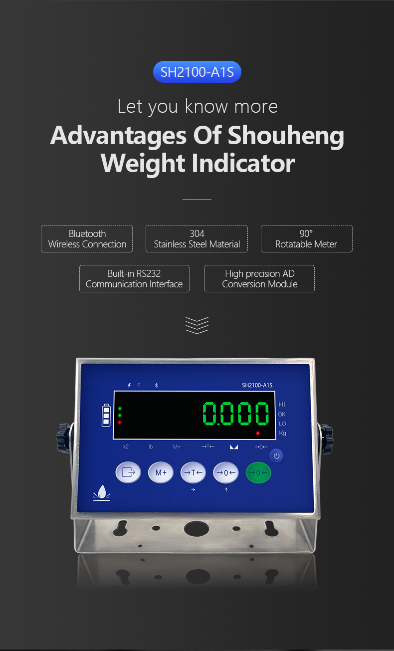 SOHE A1S Meter 304 Waterproof Scale All Stainless Steel with Weight Indicator