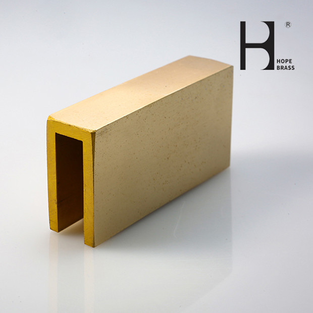 Decorative Copper Material for Derative Home / Supermarket / Garage Brass Extruding Profiles Extrusion China Manufacture