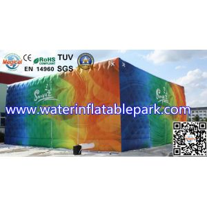 Commercial Printed Inflatable Cube Tent With Logo / Inflatable Structure Tent