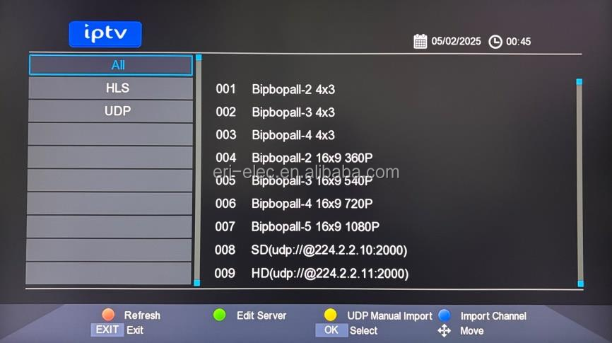 ERI Linux Set Top Box Quad Core GX67 1080p H.265 IPTV