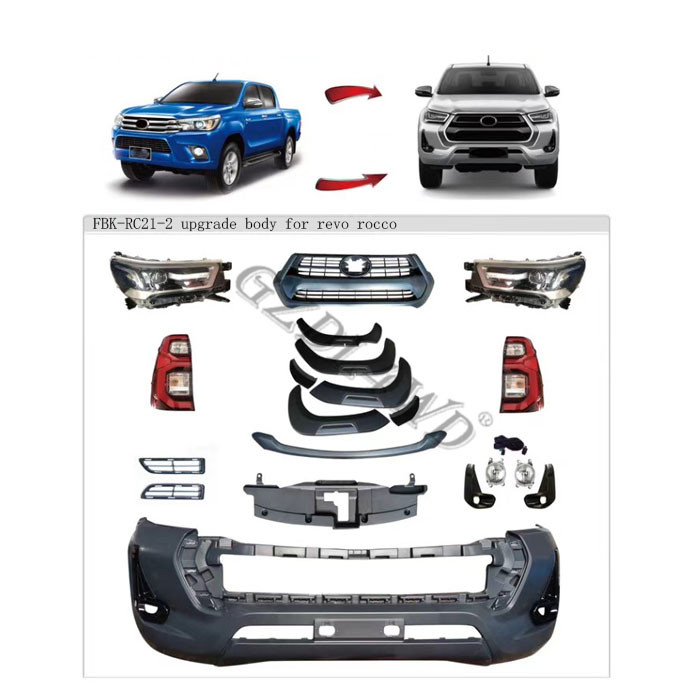 Auto Parts Front Grille LED For TOYOTA Hilux Revo 2020 2021 LED Grille Mesh