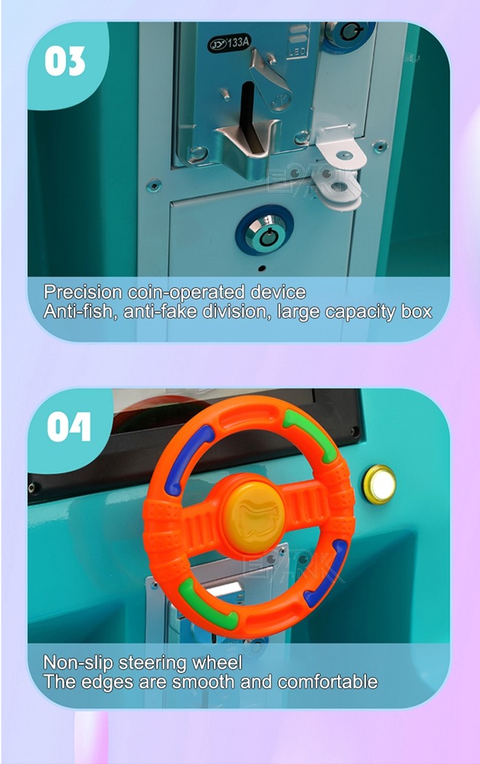 Little Blue Train Coin Operated Electric Kiddie Rides Small Amusement Equipment