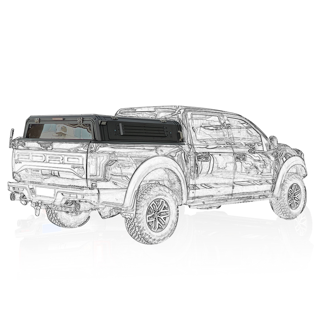No-Drilling Installation Camper Truck Topper Canopy for Ford F150 Hard Type Aluminum
