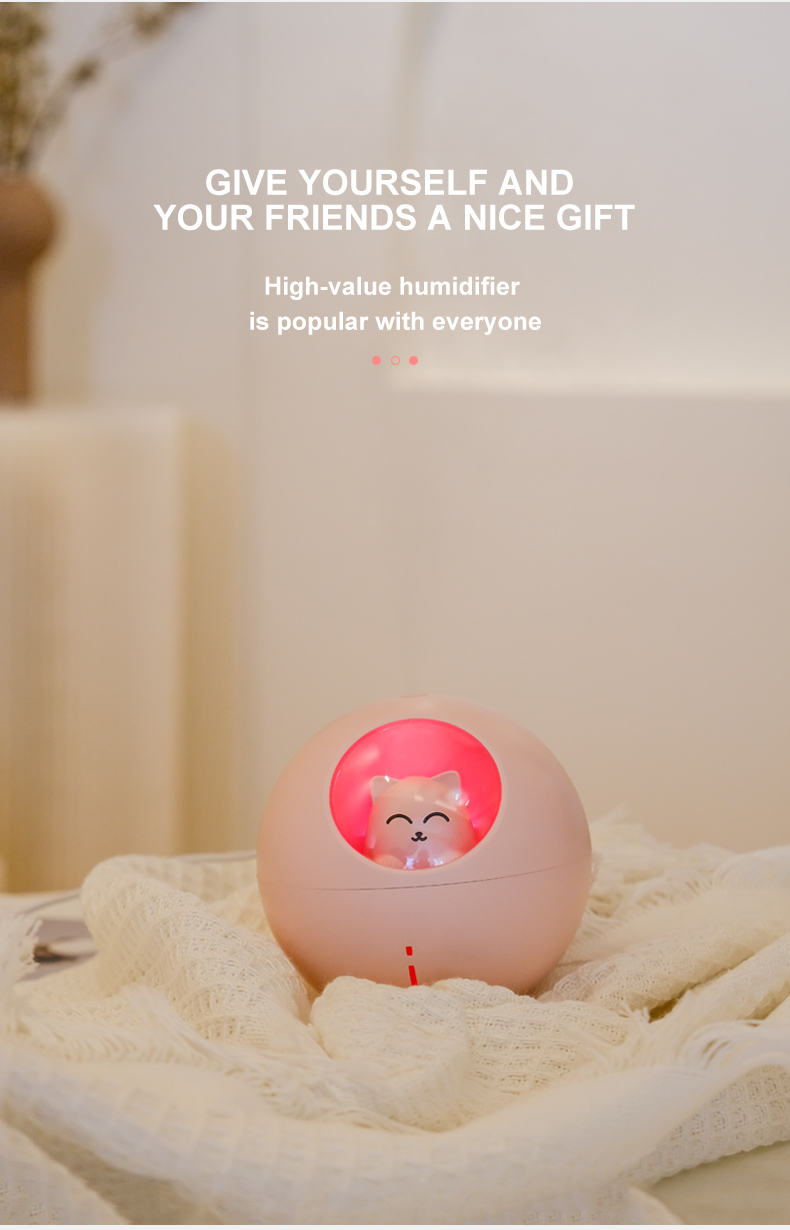 Homefish OEM Hava Nemlendirici 220ml Water Tank Capacity Luftbefeuchter Colorful Night Light Mini Umidificador Humidifier