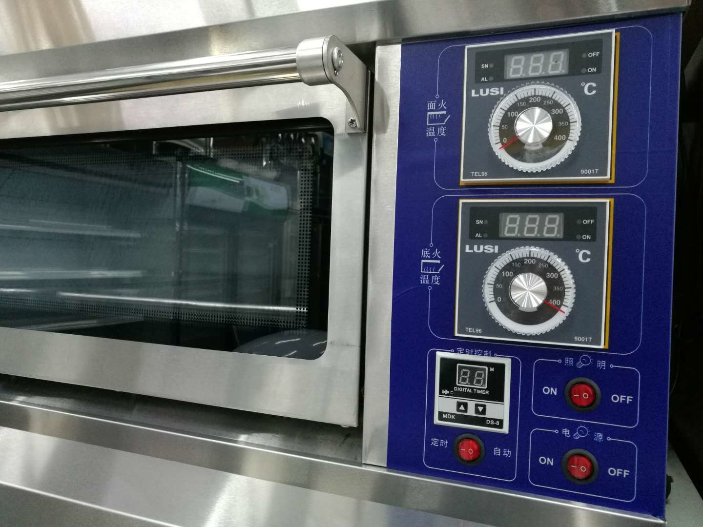 1 Deck Far - Infrared Electric Baking Ovens Stainless Steel Tempered Glass Oven Door With Inner Lightings