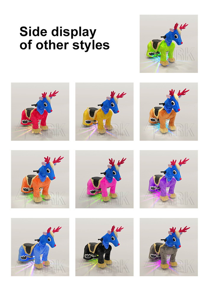 Stuffed Kiddie Electric Animal Ride Height 90cm For Shopping Mall