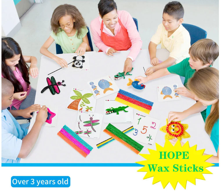 Kids DIY Art Craft Material STEM Innovation Flexible Magic Wax Sticks Wax Wire Wikki Stix Doodle Sticks OEM ODM