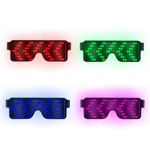 Quality USB Charge Glowing Magic LED Glasses Christmas Flashing Light Neon Rave Glasses for sale