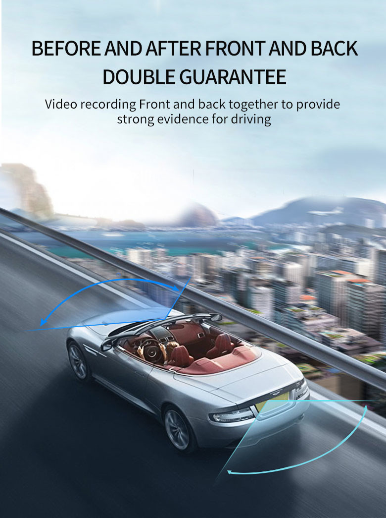 1080p IR 4k Dual Channel Dash Cam Night Vision Front And Rear Parking Mode