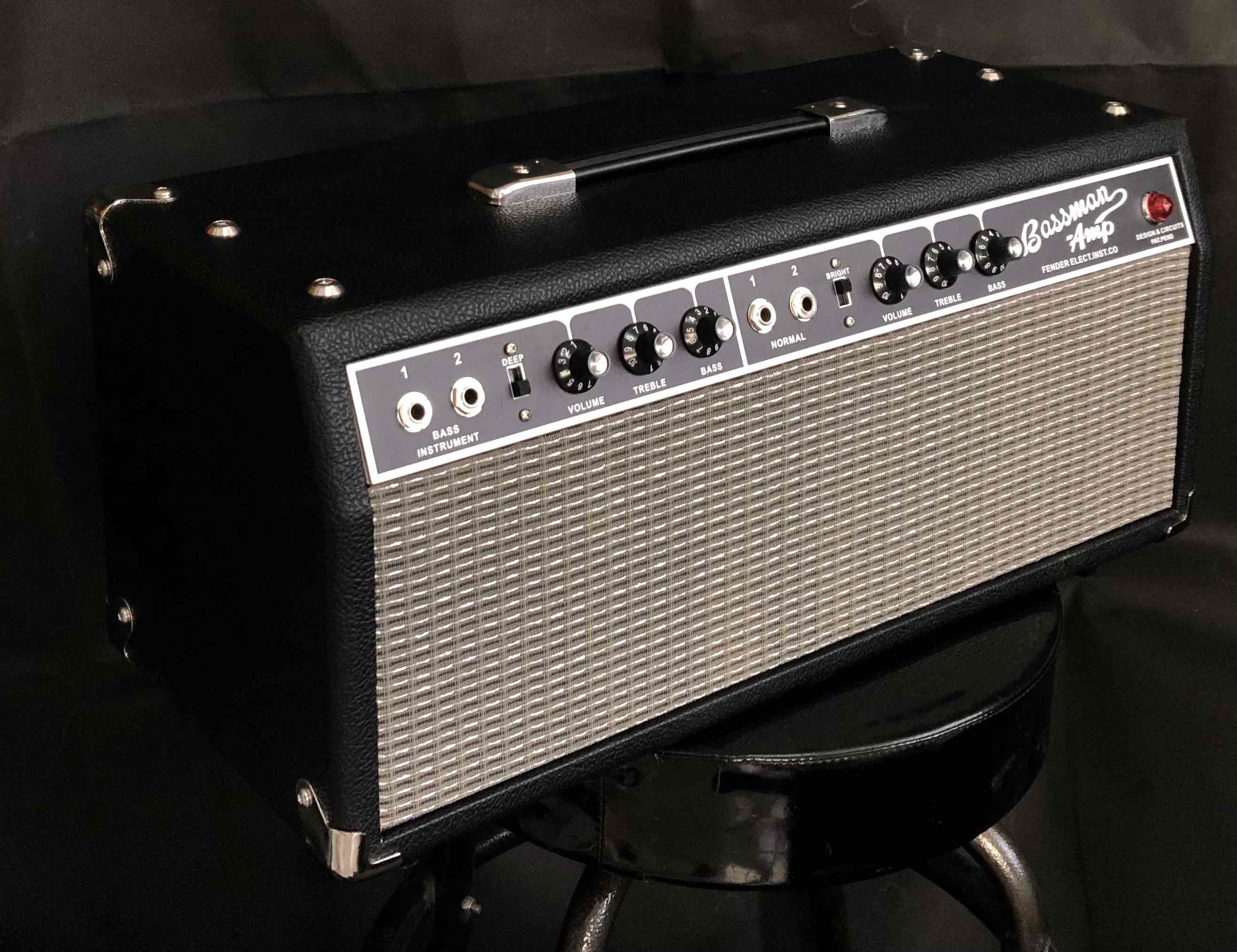 Custom 64' Bassman Blackface Deluxe Reverb Amp Head Fender Style