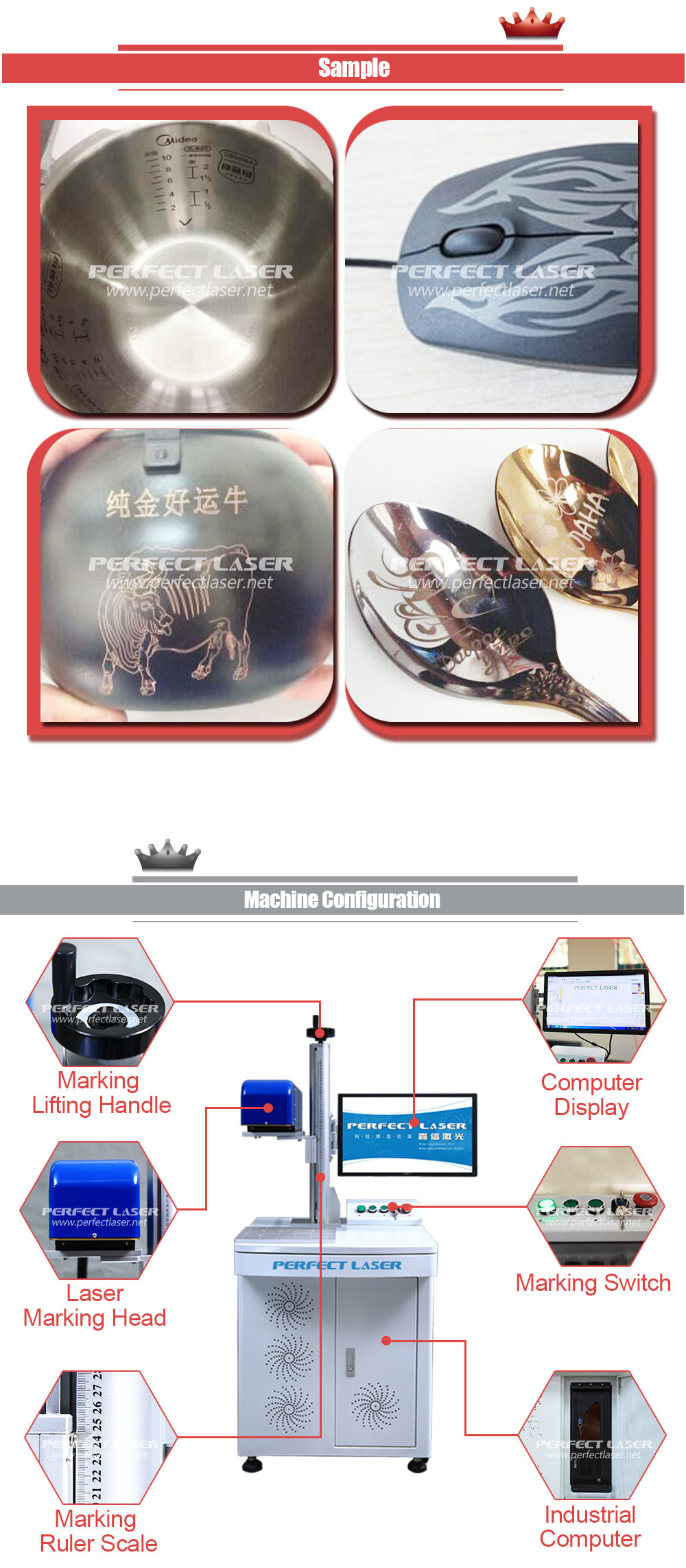 0.02mm Accuracy CNC co2 laser marker for wood , 3D Curved Surface Dynamic
