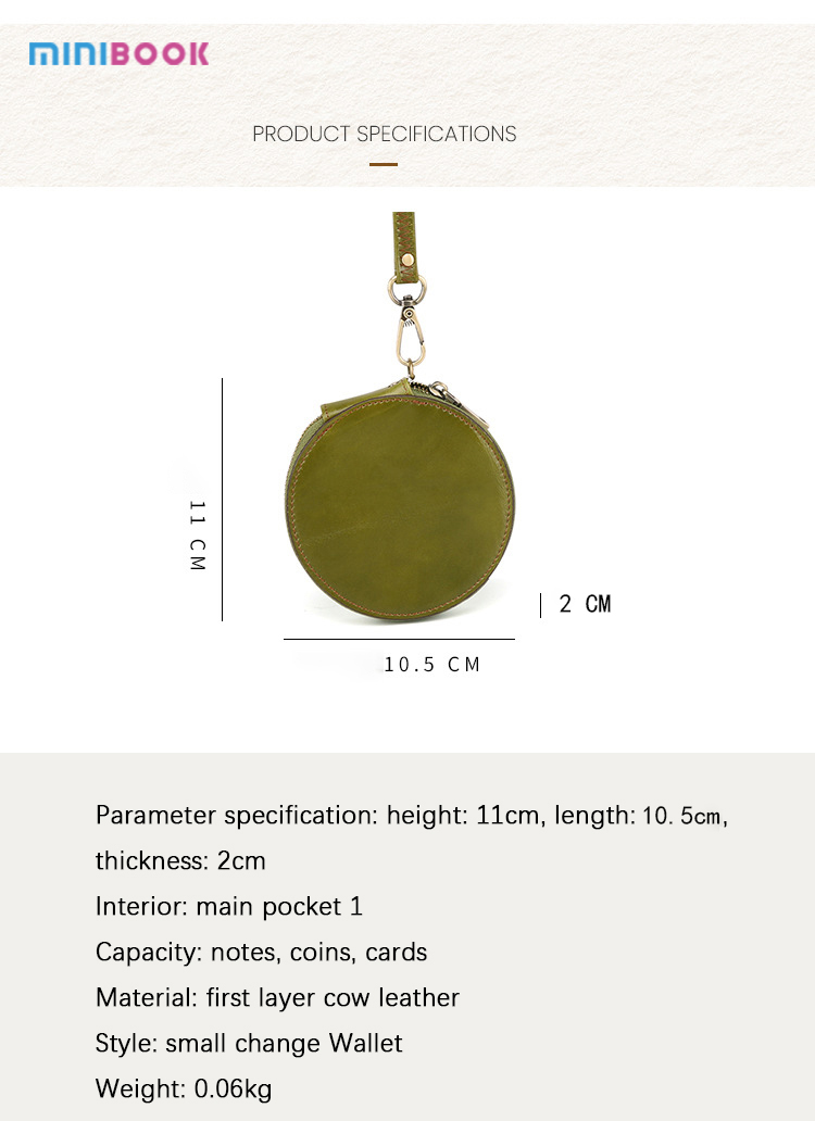 2022 Designs Short Wallet Length Genuine Leather Coin Purse for Women Highly OEM ODM