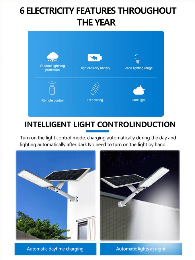 KCD Powerful 3000 Lumens High Power LED Solar Street Lamp Garden Road Luminaria 300w Outdoor Wholesale Solar Sensor