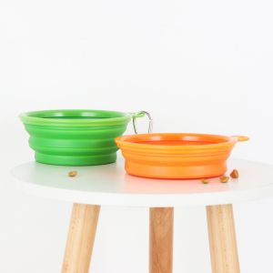 Creative Foldable Color Portable Silicone Slow Feed Dog Bowl Anti Choking