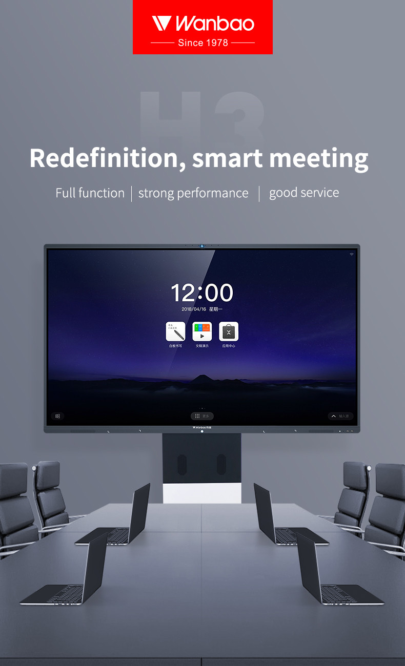 65 Inch Interactive Display Panel Windows Android Dual System Whiteboard Interactive Touch Screen