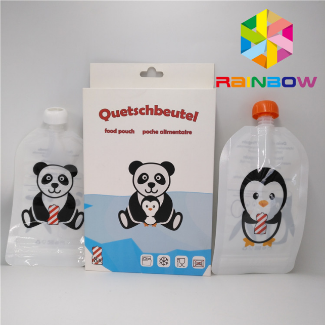 Reusable Liquid Spout Bags , Stand Up Pouches With Cap Doypack Foil Juice Spout