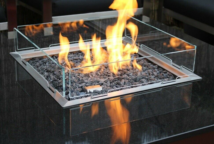 Backyard Garden Bonfire New Design Firepit Glass Fireplace Corten Steel Gas Fire Pit