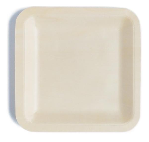 7inch Disposable Wooden Plates Compostable Plates Bulk For Parties Weddings