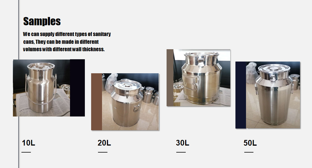 Mini 5L Lidded Milk Pail Stainless Steel Milk Bucket Sealed Cans
