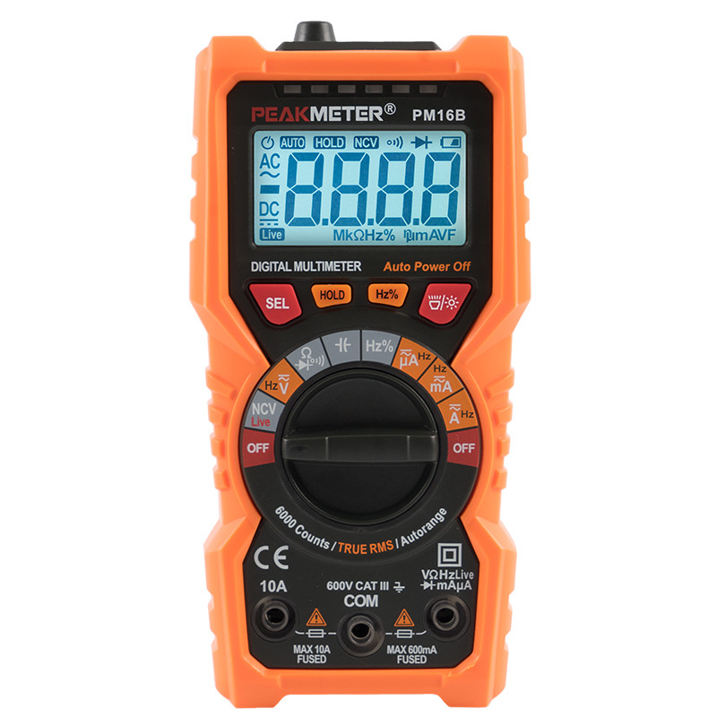 6000 Counts Handheld Digital Multimeter T-RMS Workshop NCV Test Low Battery Indication Meter