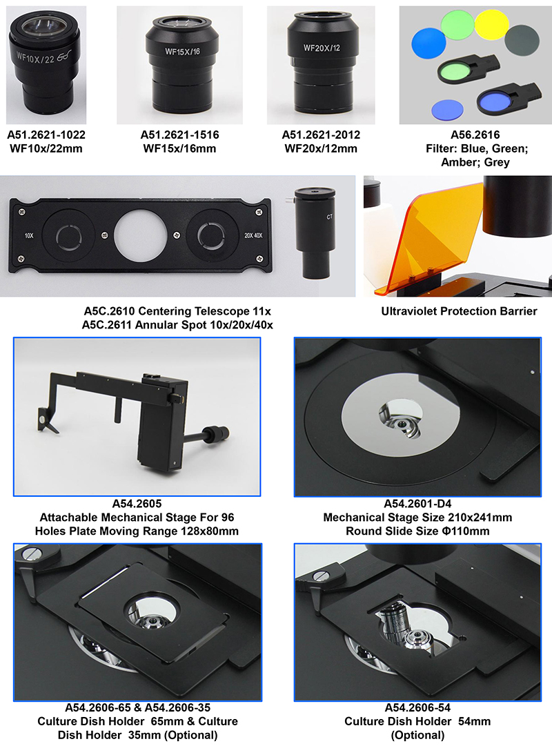 OPTO-EDU A16.2614-UL China Supplier High Brightness Inverted Ultra LED Fluorescent Microscope Price