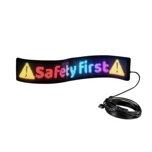 China App Control LED Sign Board for Cars Scrolling Text Digital Display Matrix Panel on sale
