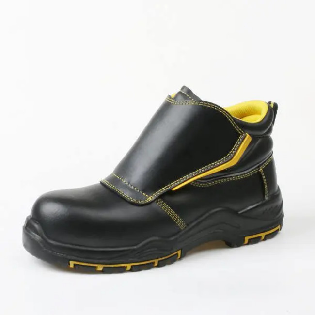 High Temperature Resistance S3 SRC Industrial Safety Shoes Leather Boots For Welding EU35