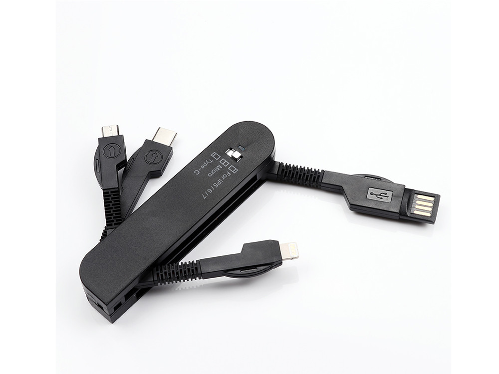 Best Buy Marketing Products 3 In 1 Easy Folding Micro/Type C/8 Pin For iPhone Samsung Hua Wei