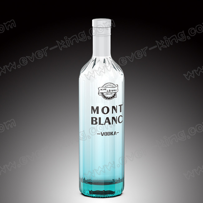 Different Shapes White Glass Liquor Bottle Frosting 500ml 1.5L